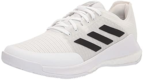 adidas Men's Crazyflight Volleyball Shoe, White/Black/Grey, 12 in
