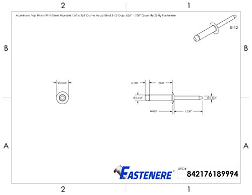 1 Pop+Rivets+Aluminum+Steel+Mandrel