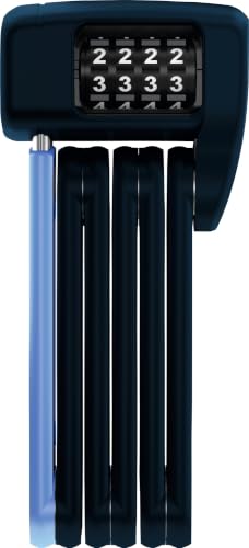 ABUS Faltschloss Bordo Lite 6055C - mit Zahlencode - Extra-leichtes Zahlenschloss aus Spezialstahl - ABUS-Sicherheitslevel 7 - 60 cm - Schwarz/Blau