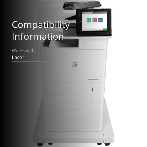 HP LaserJet Enterprise MFP M635fht Monochrome All-in-One Printer with built-in Ethernet, 2-sided printing, extra paper tray & wheeled stand (7PS98A),White