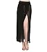 JAKY Womens Sheer Sarong Side Slit Beach Skirt Swimsuit Cover Ups Swimwear(Black M)