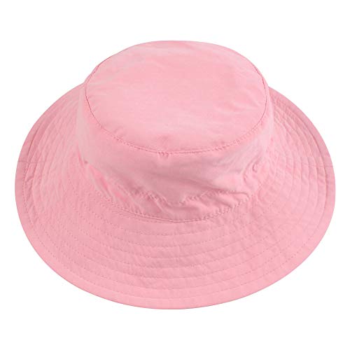 FUOITA Baby Girl Boy Sun Hat Wide Brim UPF 50+ UV Solid Beach Bucket