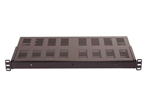8.47" Vented Compact 1U Rack Shelf / Tray for 19" 2 post or 4 post rack cabinet