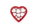 Lekue Cookie Cutter Puzzle, Hearts, Red