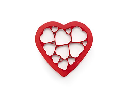Lekue Cookie Cutter Puzzle, Hearts, Red