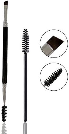 Eyebrow Brush, Dual Precision Eyebrow Brush Double Ended Eye Brow Spoolie Angled Brush