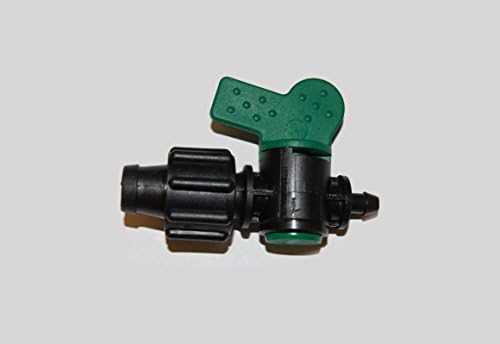 Tape x 1/4 inch with a valve Fitting for Drip Tape / Poly Tubing- Irrigation - 250BV-06-LS - QTY 50 by Growers Solution