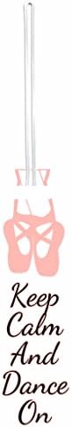 Keep Calm and Dance On-Ballerina Slippers Max Wilder TM Set of 2 Luggage Tags with Customizable Back