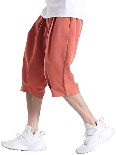 Sukesem ハーフパンツ メンズ サルエルパンツ 七分丈 短パン 大きいサイズ 無地 メンズファッション ワイドパンツ 夏 ショートパンツ 秋 部屋着 カジュアル 予約販売品