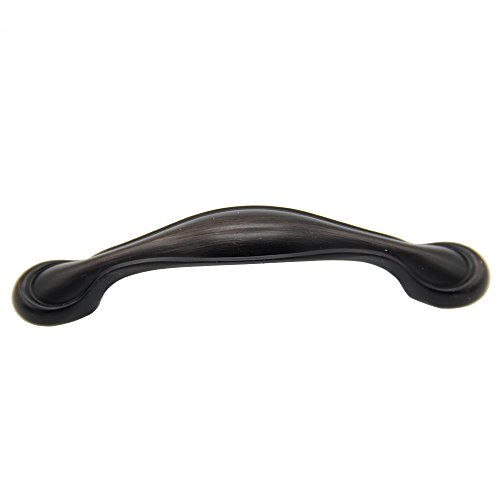 VESLA HOME 3" Rounded Foot Oil Rubbed Bronze Cabinet Hardware Handle Pulls, Drawer pulls Inch (76mm) Hole Centers 10 Pack - Thumbnail 3