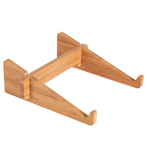 Computer Stand for Laptop MTWhirldy Portable Laptop Stands Mounts for MacBook Notebooks 11-15″ Natural Bamboo