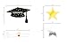 42PCS Graduation Decorations 2023 Hanging Swirls Party Supplies - Grad Star/Mortarboards/Diplomas Ceiling Foil Ornaments（Black,Silver,Gold）