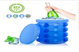 Freezer Space | BPA Free and Food Grade Silicone Ice Mold and Storage Container with Air Tight Lid