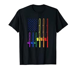 LGBT Pride Spinning Rod Fishing Pole USA Flag T