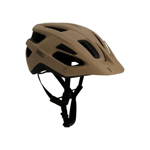 BBB Fietshelm Fiets Volwassen MTB En Racefiets Lichtgewicht MIPS Helm Volwassen Fietshelm Met Afneembare Vizier Dune MIPS 3.0 Fidlock BHE-23 Matt Caramel M (55-58cm)