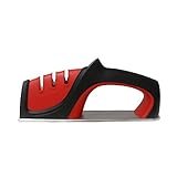 Haicheng Kitchen Knife Sharpener of 3 Stage Tungsten Steel and Ceramic Rod Sharpening System,Hand-Held,Non-Slip Base,Best for All Steel and Ceramic Knives