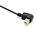 BSHTU Printer Extension Cable USB 2.0 B Adapter Male to Female Connections 90 Degree Socket Right Angled Scanner Cord with Screw Panel Mount 0.5m