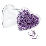 Office Depot Purple Heart Shaped Paper Clips - 80 Clips - Heart Storage Container