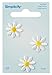 Wrights Yellow and White Daisy Flower Applique Clothing Iron On Patches, 3pc, 5/8''