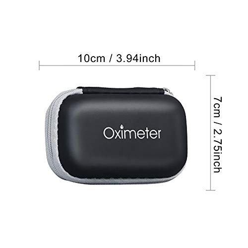 EVA Oximeter Blood Oxygen Monitor Storage Bag, Portable Zipper Carry Pouch Box for Fingertip Pulse Durable Organizer