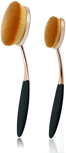 Rose Gold Oval Foundation Brushes, Flawless Coverage Of Your Favorite Foundation (2, Rose/Gold)