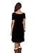 POSESHE Women's Short Sleeve Casual Loose T-Shirt Dress Black XL