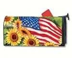 MailWraps American Sunflowers Mailbox Cover #01101