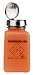 Menda 35272 HDPE durAstatic One-Touch Dissipative ESD Protective Bottle, 6 oz Capacity, Orange, IPA Printed