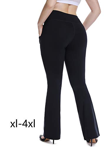 YOHOYOHAPlus Size Dress Yoga Pants High Waisted Stretch Bootcut Flared Leg Pants for Workout Work