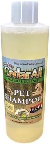 Amazing Cedar 8oz. Pet Shampoo Anti Itch, flea repelling, Sensitive Skin Safe, moisturizing, Plant Based, Natural Pet Shampoo