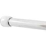 Zenna Home NeverRust Aluminum Tension Shower Rod, 30 to 43-inch, Chrome