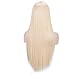 ENTRANCED STYLES Synthetic Blonde Lace Front Wigs for Women Long Straight Wig Middle Parting Natural Looking Wig for Daily Use Heat Resistant Fiber