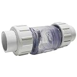 Flo Control 1" True Union Swing Check Valve Clear PVC