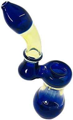 New Style Handmade Glass Tube 4.4 inch Long Crystal Clear Stripe Rotation Design Pipe