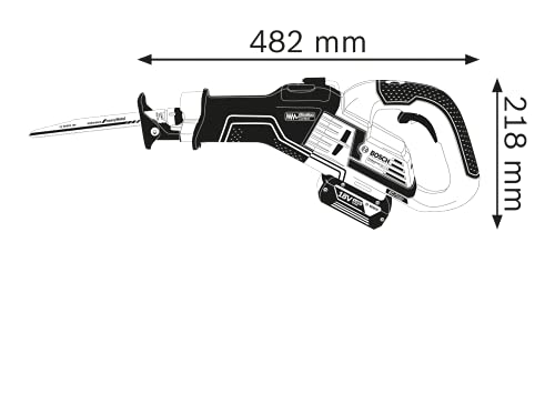 Bosch Professional 18V System Akku Säbelsäge GSA 18V-32 (230 mm Schnitttiefe in Holz, inkl. 1x Sägeblatt, ohne Akkus und… – Bild 4