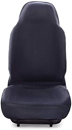 AULLY PARK Soft Peluche Velvet Seat Cover - Winter Warm Waterproof Universal Auto Seat Protector for Vans, Cars, SUV (Dark Gray)