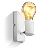 B.K.Licht I Wandlamp I retro lamp voor binnen I metaal I wit I industrieel I wandlampen I netstroom I met 1 lichts I…