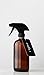 Rail19 Amber Glass Cleaner Bottle with Black Spray Nozzle Trigger