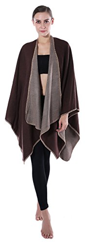 Blanket Poncho Capes for Women Camel