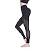 Lesfun Black Leggings Sexy Capris Yoga Pants with Sheer Mesh Tummy Control Workout Tights for Women