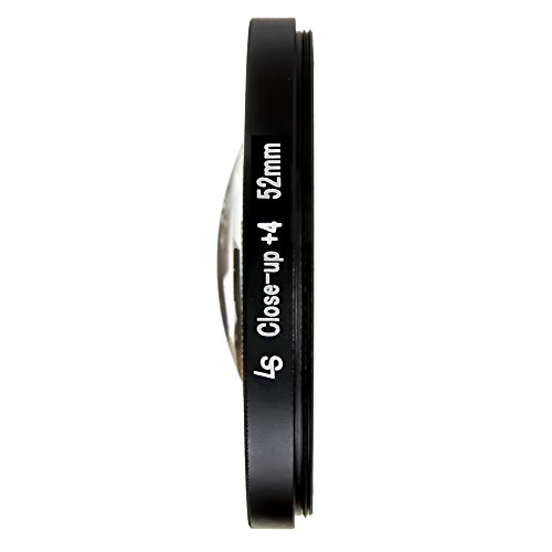LS Photography 52mm Macro Close-up Filter + 4, Lens Accessory for Nikon, Canon, Pentax, DSLR Camera Lens Filter, LGG257