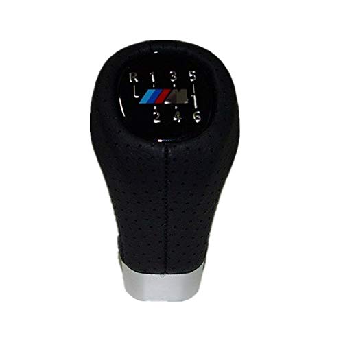 6 Speed Gear Shift Knob M Sport PU Leather for BMW 1' 3' E81 E82 E90 E91 E92 Replacement