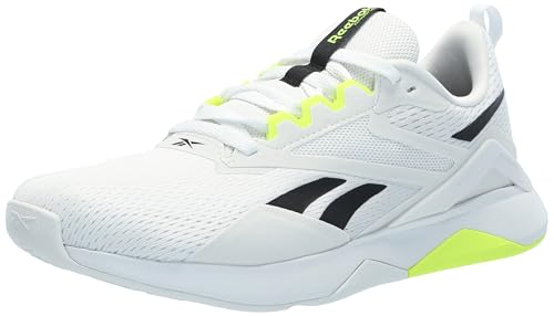 Reebok Men’s Nanoflex Trail 2 Sneaker, Barely Grey/Black/Digital Lime, 12.5