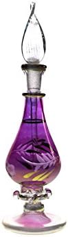 Egyptian glass bottle of perfume, oil bottle, small, 12 cm high, handmade, 12 ml