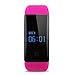 Diggro S1 Bluetooth Smart Bracelet Watch Wristband with Heart Rate and Blood Oxygen Monitor Sport Fitness Tracker Sleep Monitor for Android iOS, Rose Red