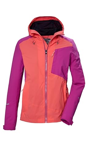 Killtec Mujer Chaqueta funcional impermeable/chaqueta de exterior con capucha KOS 83 WMN JCKT, sunset pink, 38, 42735-000