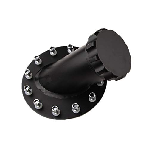 AdlerSpeed Billet Fuel Cell Fast Fill Filler Neck 45 Degree 12Bolt Flange Aluminum Black - US Shipping