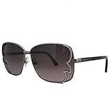 Swarovski SK 0038 09Z Silver Rectangular Crystal Embelllished Sunglasses