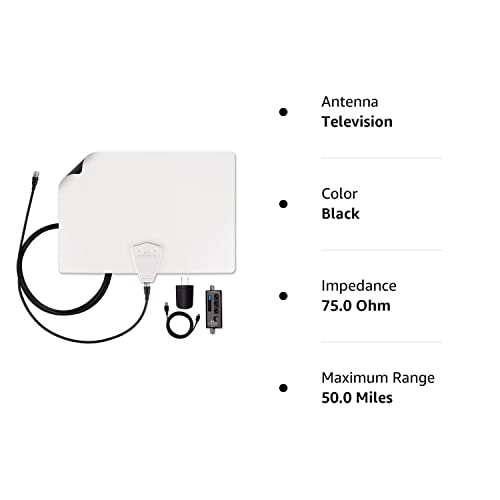 Antennas Direct ClearStream FLEX Amplified TV Antenna, 50+ Mile Range