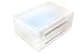 2-Tier Large Office Desk Organizer & Document Tray - Storage Box Drawer for Documents, Stationery, Office, Teaching, School Supplies - Translucent White PP Horizontal Desktop Organizer